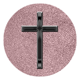 DAROUND 510 BK SH OR Black Single Cross Shimmer Orchid Background